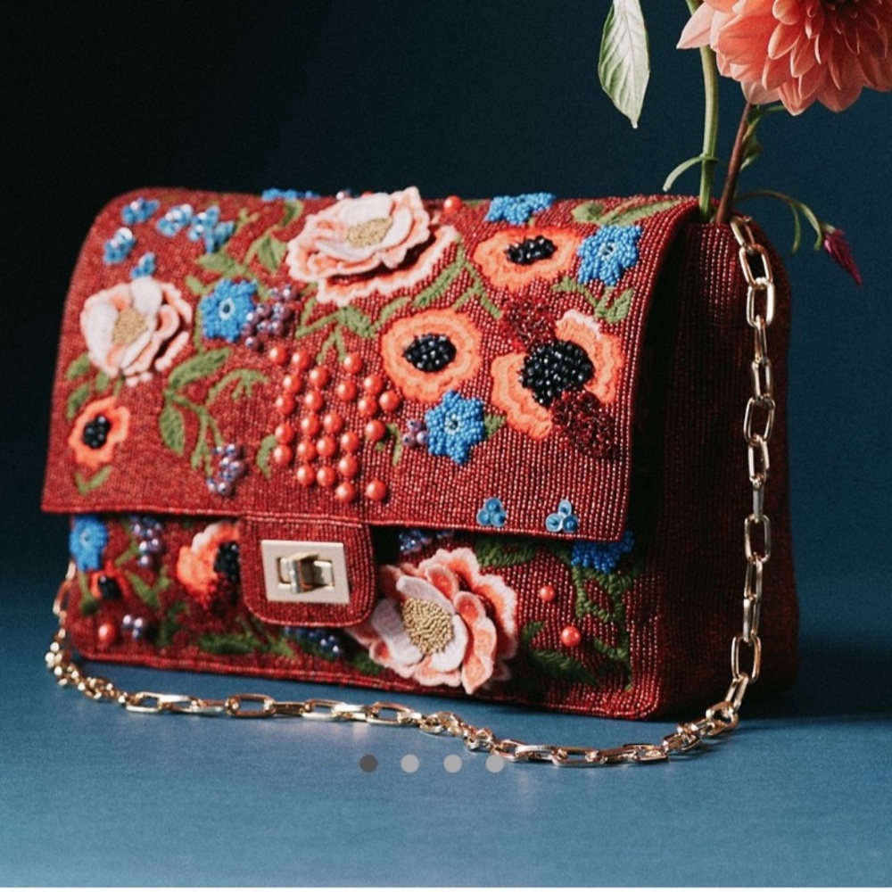 NWT Maeve Oversized Beaded shoulder bag